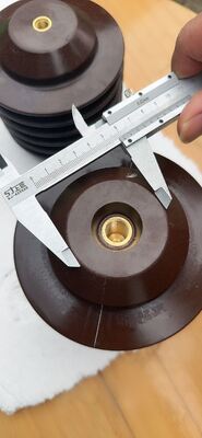 Brown Epoxy Resin Medium Voltage Outdoor Support Insulators with 175mm Length