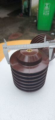 Brown Epoxy Resin Medium Voltage Outdoor Support Insulators with 175mm Length